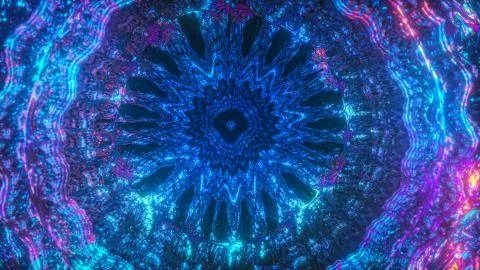 Abstract reflective neon ultraviolet surface.. Abstract 3d illustration for N Illustrazione stock