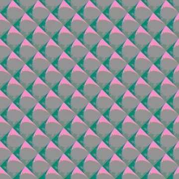 Abstract regular geometric pink turquoise pattern Stock Illustration