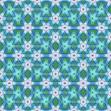 Abstract regular intricate pattern blue green purple Illustrazione stock