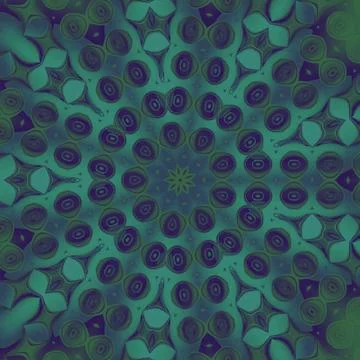 Abstract regular star pattern turquoise blue green Stock Illustration