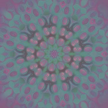 Abstract regular star pattern turquoise green violet purple Stock Illustration