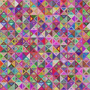 Abstract regular triangle mosaic background design Stock Illustration