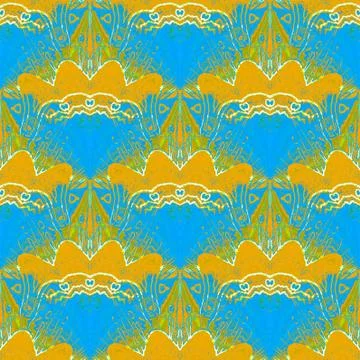 Abstract regular wavy background orange azure blue Stock-Illustration