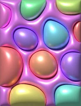 Abstract relief pattern of volumetric spheres or bubbles of various shades,.. Stockillustratie