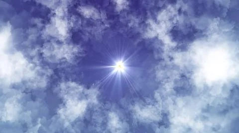 Abstract religious background with Christ come down from the sky. Animation Stock Illustration
