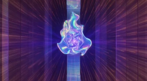 Abstract render of a Psychedelic iridescent holographic liquid Stock Footage 331452179