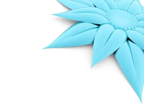 Abstract rendered flower concept blue Stock Illustration