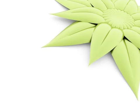 Abstract rendered flower concept green Stock Illustration
