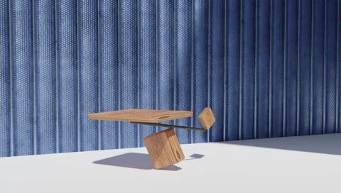 Abstract rendering 3d shape for advertising products display with copy space Stock Illustration