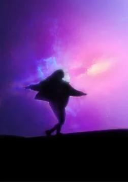 Abstract Rendering Illustration Of A Lucid Dream Of A Girl Traveling Through  Stock Illustration