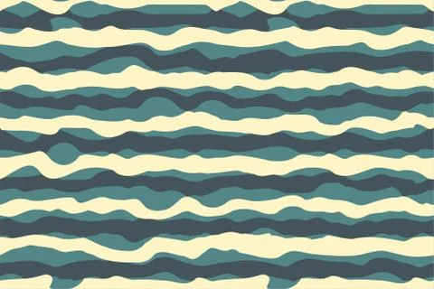 Abstract rendy horizontal background with geometric wavy texture Illustrazione stock