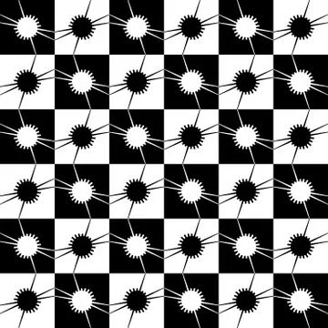 Abstract repeatable background, pattern. Monochrome vector texture. イラスト素材