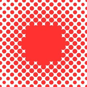 Abstract repeatable big to small rectangle red halftone dot pattern. Stock Illustration