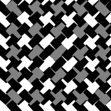 Abstract repeatable geometric monochrome (grayscale) pattern, texture Stockillustratie