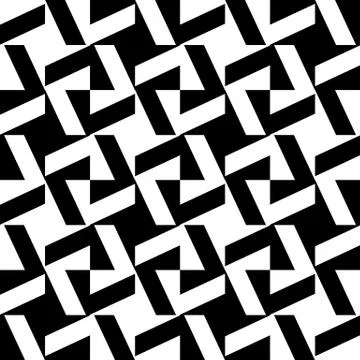 Abstract repeatable geometric pattern, monochrome background. Vector art. イラスト素材