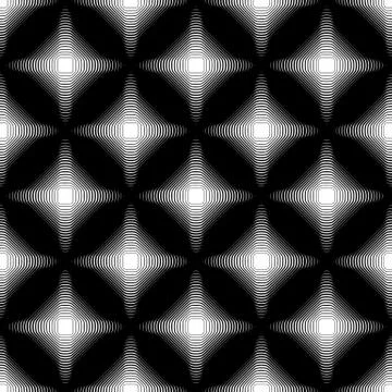 Abstract repeatable pattern with outline blended squares. Vector art. Illustrazione stock