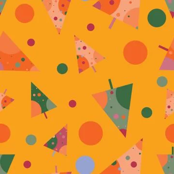 Abstract repeating Christmas background. Seamless Christmas tree pattern Stock Illustration
