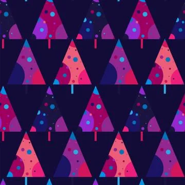 Abstract repeating Christmas background. Seamless Christmas tree pattern 스톡 일러스트