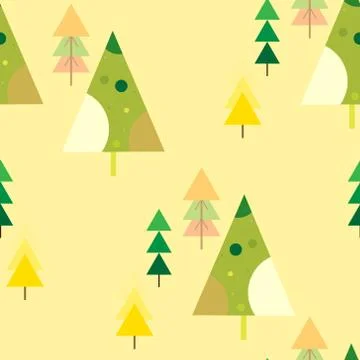 Abstract repeating Christmas background. Seamless Christmas tree pattern Illustrazione stock