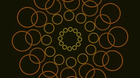 Abstract repeating circular pattern on black background for design concept Stock Footage 341059171