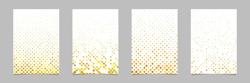 Abstract repeating dot pattern page background sets Illustrazione stock