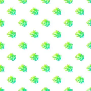 Abstract repeating green and blue gradient organic shapes pattern Stock Illustration