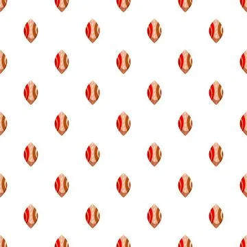 Abstract repeating oval pattern with red elements Stock Illustration