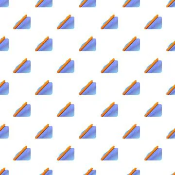 Abstract repeating pattern with blue shapes and orange lines 스톡 일러스트