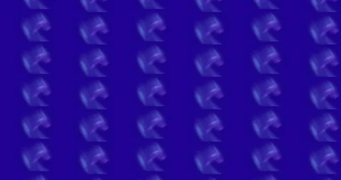 Abstract repeating pattern of blurred, vibrant purple and blue shapes on a deep Stock Footage 309893896
