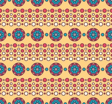Abstract repeating pattern in Boho style Stock Illustration