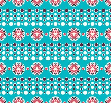 Abstract repeating pattern in Boho style Stock Illustration