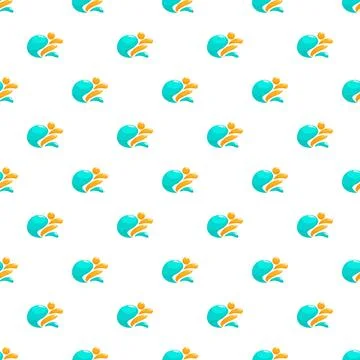 Abstract repeating pattern of figures on white background Stockillustratie