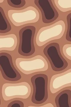An abstract repeating pattern of softly rounded, layered organic shapes in .. Stock Illustration