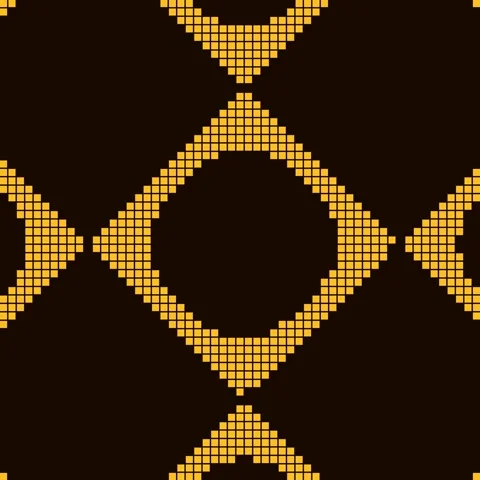 Abstract repeating pattern of yellow and black geometric honeycomb design Stock Footage 342523554