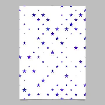 Abstract repeating pentagram pattern flyer template - vector graphic Stock-Illustration