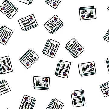 Abstract report vector seamless pattern Illustrazione stock
