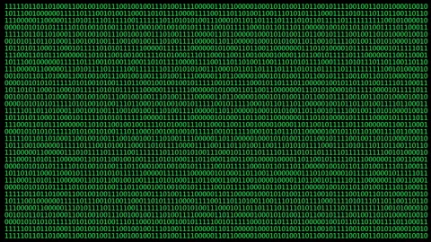 Abstract representation of binary code for digital environments and technology Vidéo 308362132