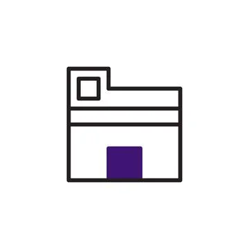 Abstract representation of a building complex, a minimalist architectural c.. Ilustración de archivo