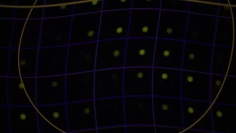Abstract representation of celestial bodies and cosmic grid. Stock Footage 333919979