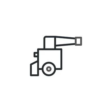 Abstract representation of a cleaning machine with wheels for sanitizing su.. Ilustración de archivo