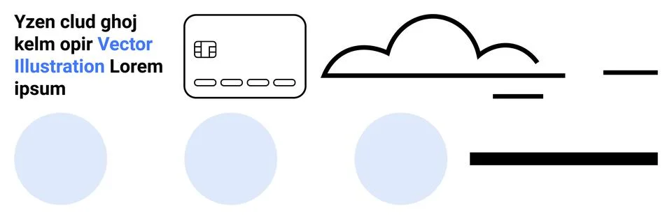 Abstract Representation of Cloud Technology and Data Transfer with Text and.. イラスト素材