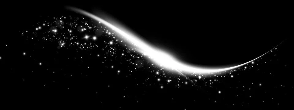 An Abstract Representation of a Cosmic Wave Featuring Beautifully Dazzling Stars Stock Illustration