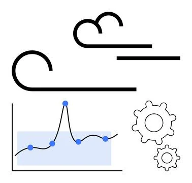 Abstract Representation of Data Analysis and Technological Innovation Illustrazione stock