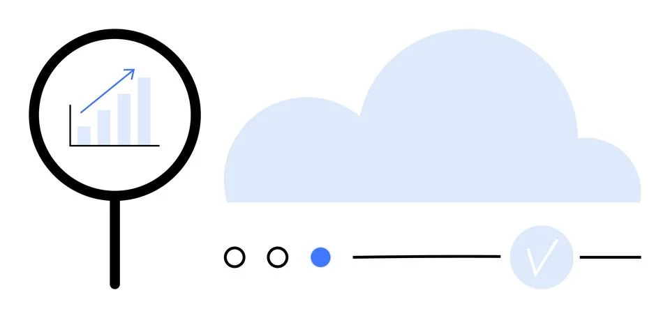 Abstract representation of data analysis and cloud computing integration fo.. 스톡 일러스트