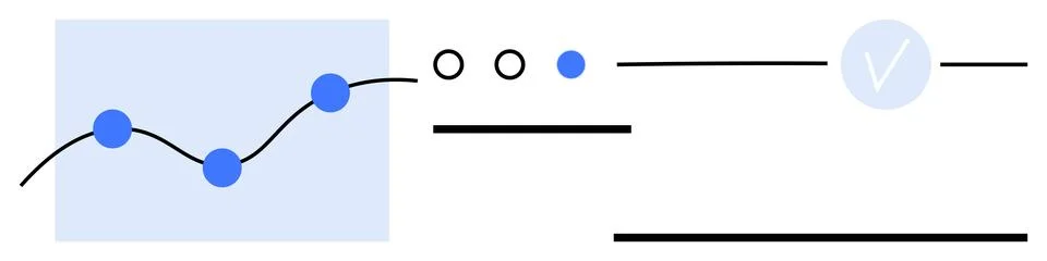 Abstract Representation of Data Analysis with Graph and Verification Checkmar Illustrazione stock