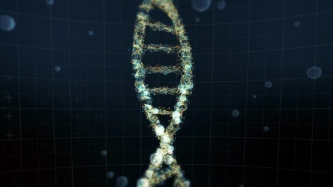 Abstract representation of digital DNA molecule. Science, biotech and chemistry. Stock Footage 103267823