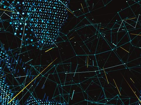 Abstract representation of the digital world Stock Illustration