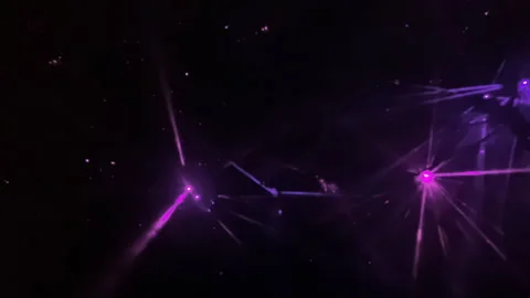 An abstract representation of dynamic starburst effects shining Stock Footage 318788462