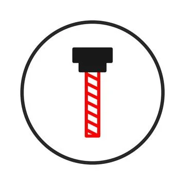 Abstract representation of engineered fastener element showcasing stylized .. Stock Illustration