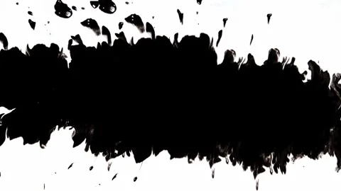 This is an abstract representation featuring a striking black ink stroke on a Stock Footage 303703214